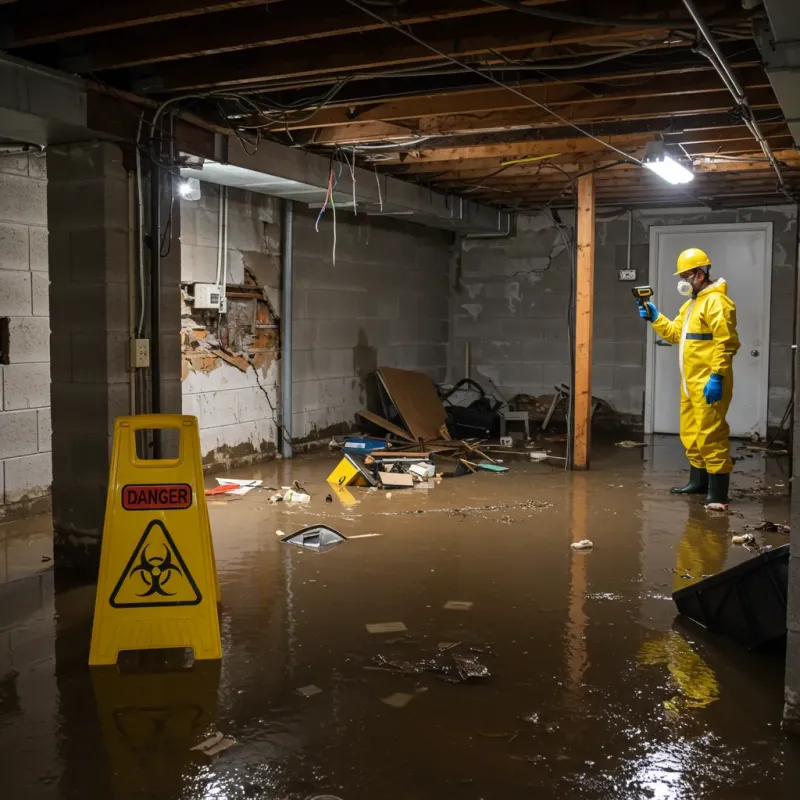 Flooded Basement Electrical Hazard in Manteca, CA Property